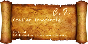 Czeller Innocencia névjegykártya